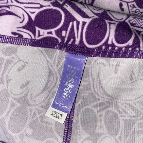 LuLaRoe OS Mickey Mouse Purple Disney Leggings - Picture 4 of 4